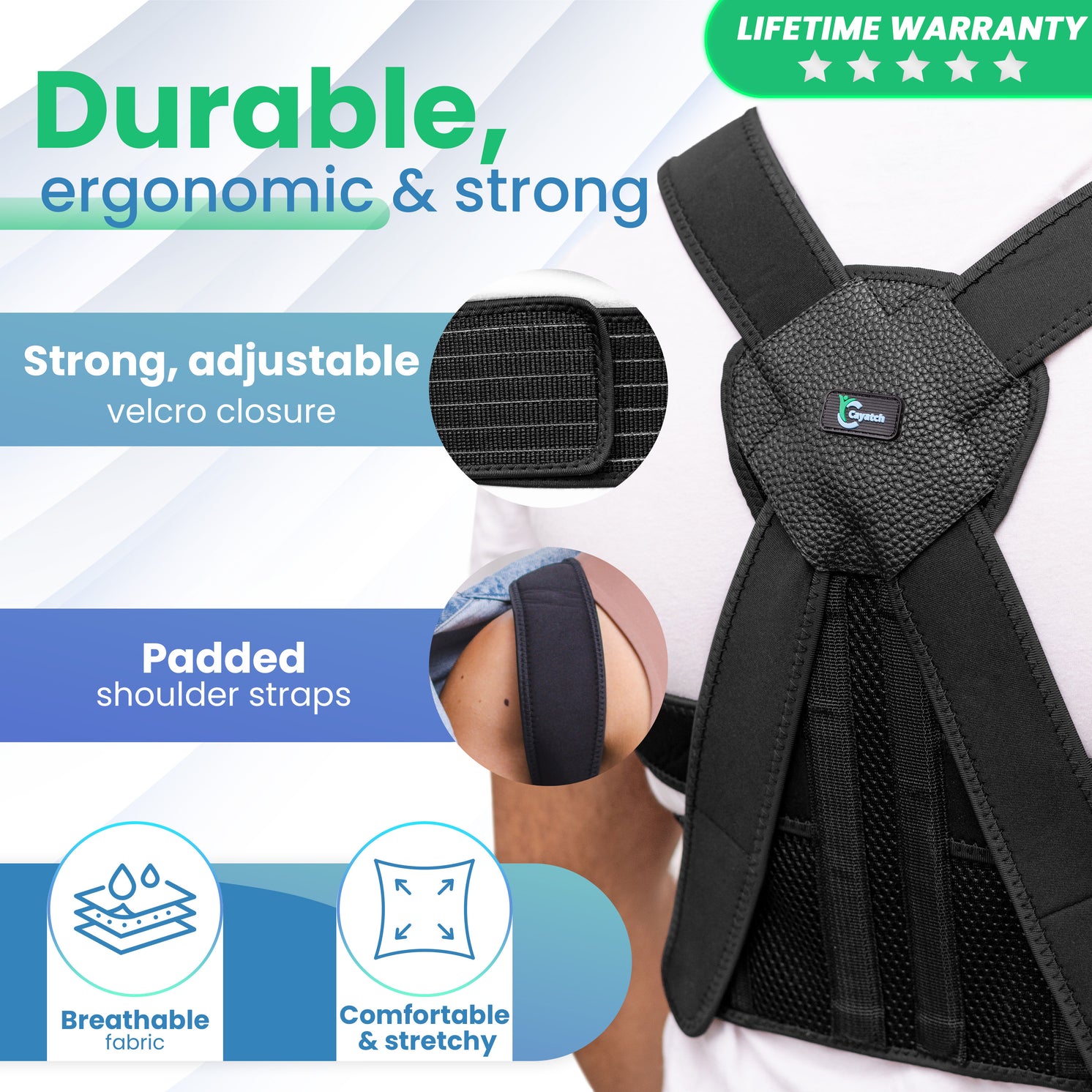Adjustable Chest Brace Vest Female Ergonomic Design Back Brace