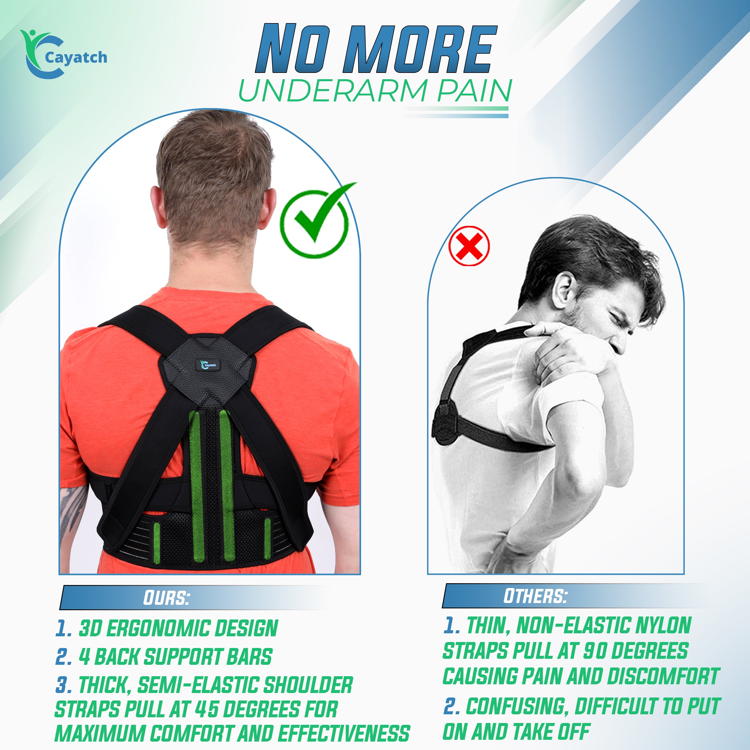 Relieve Back Pain & Improve Posture with Cayatch Back Brace Posture Corrector