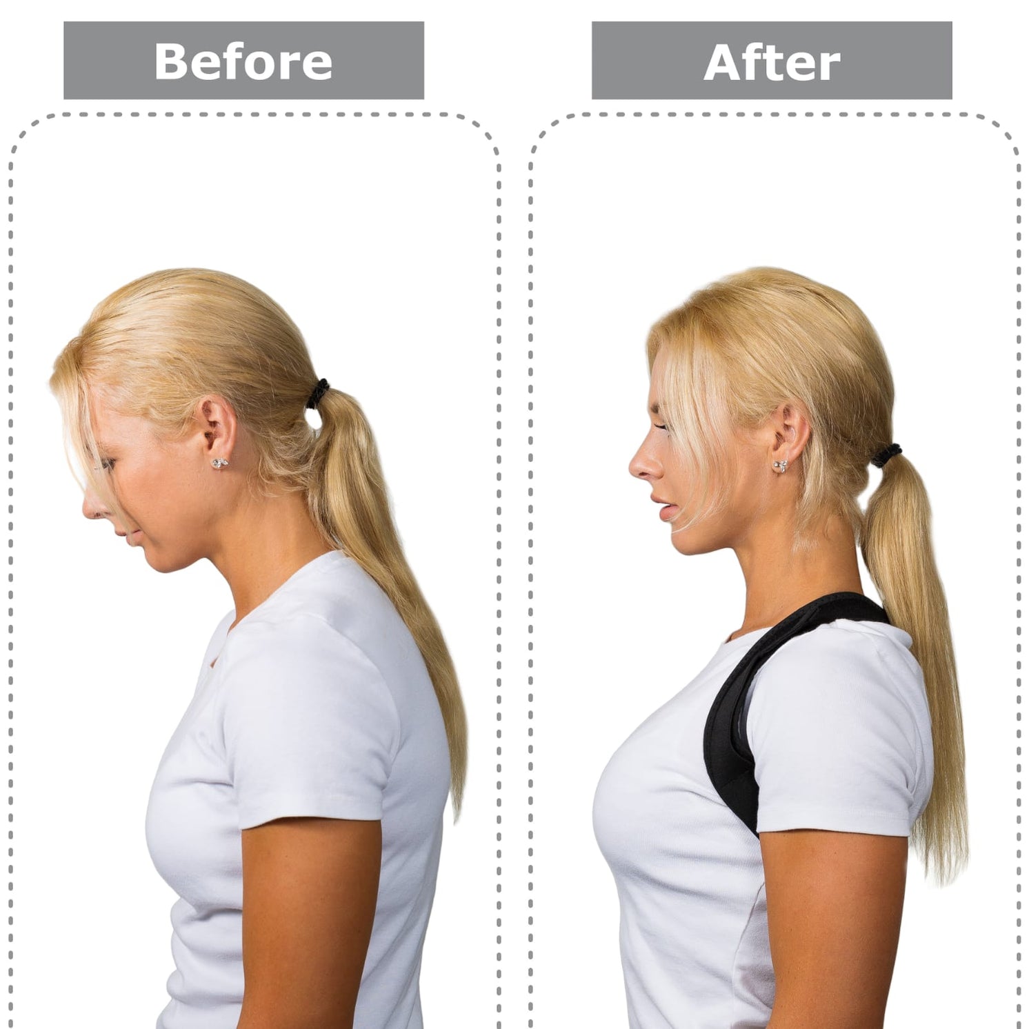 Ezata Seamless Posture Corrector, Back Brace Posture Corrector for Women  and Men, Back Straightener Posture Corrector, Correct Scoliosis and